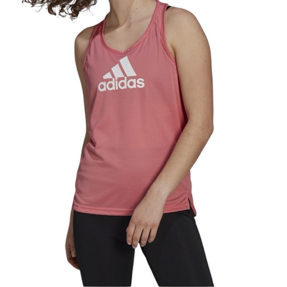 NWT Size Small Adidas Pink Sleeveless Relaxed Tank Top - Picture 1 of 4